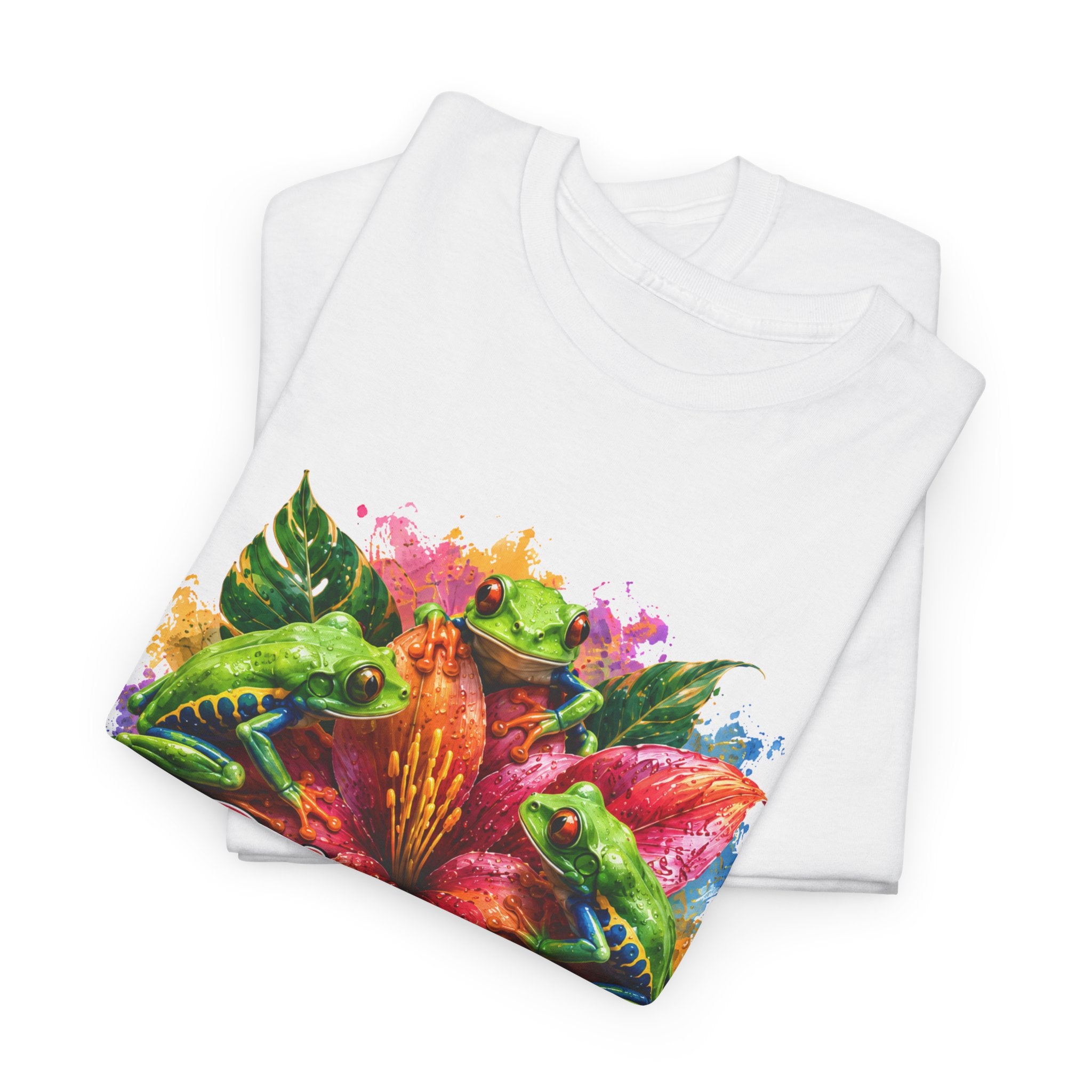 Bloom Where You're Planted Floral T-Shirt — Colorful Garden Graphic Tee. Tree Frogs t-shirt