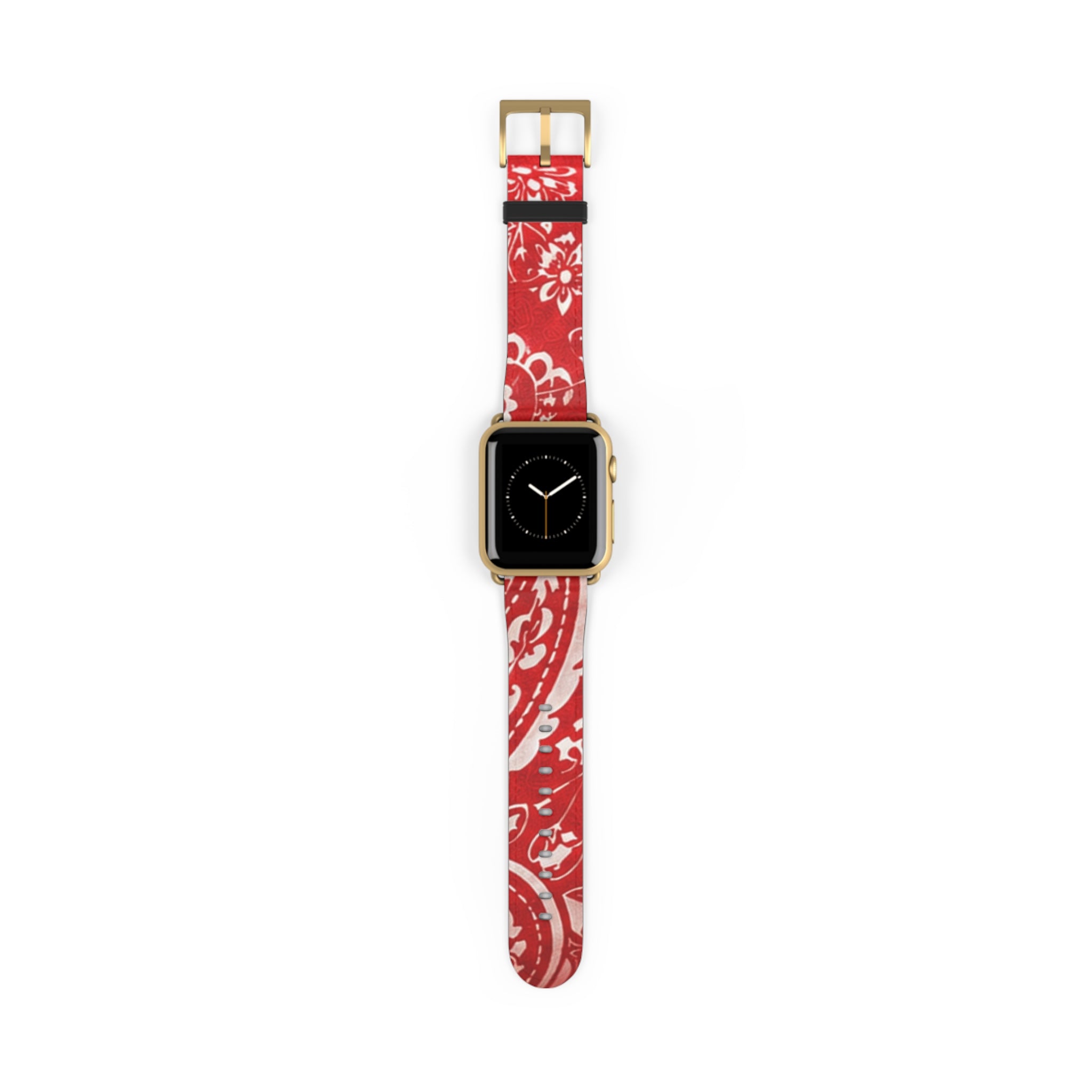 Red Bandana Pattern Watch Band — Hanky Code Style