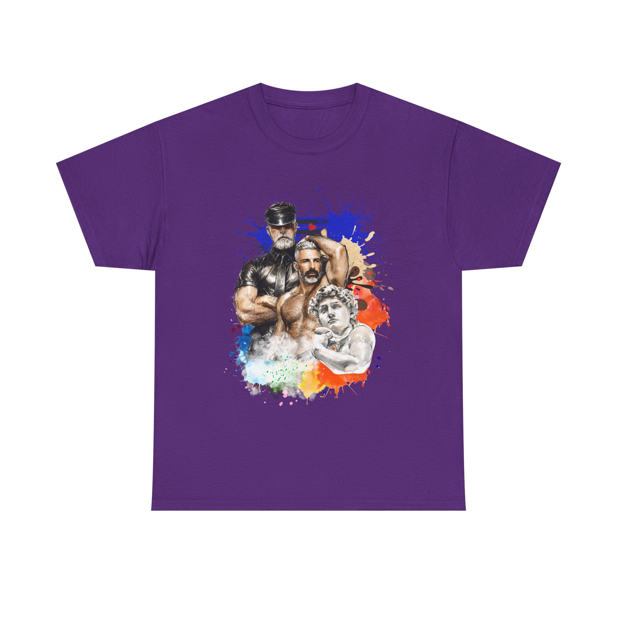 Leather Daddy Pride T-Shirt — Rainbow Gay Brotherhood Illustration Tee