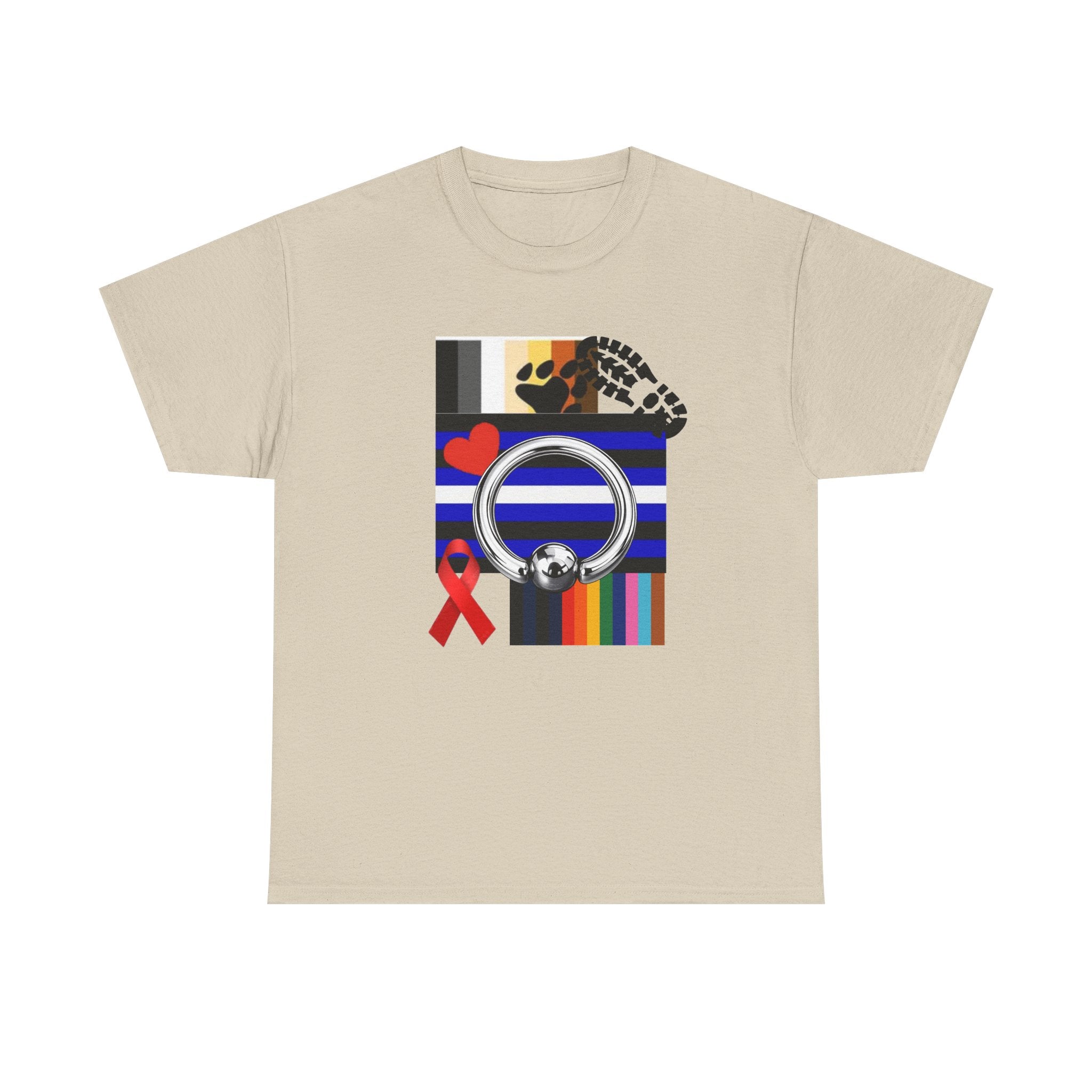 Awareness Ribbon & Pride Flag Graphic Tee