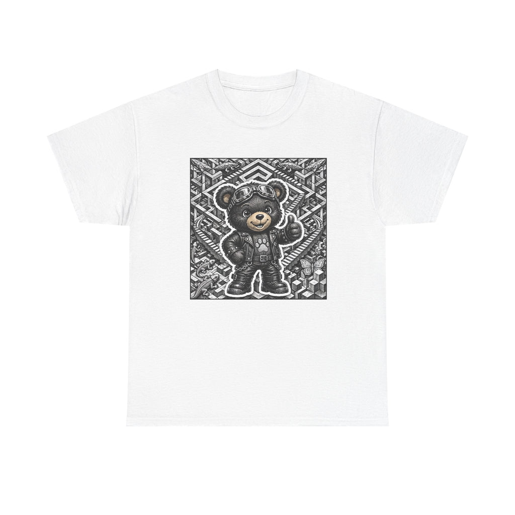 Bear Graphic T-Shirt — Streetwear Teddy Bear Design. Geometric puzzle bear shirt