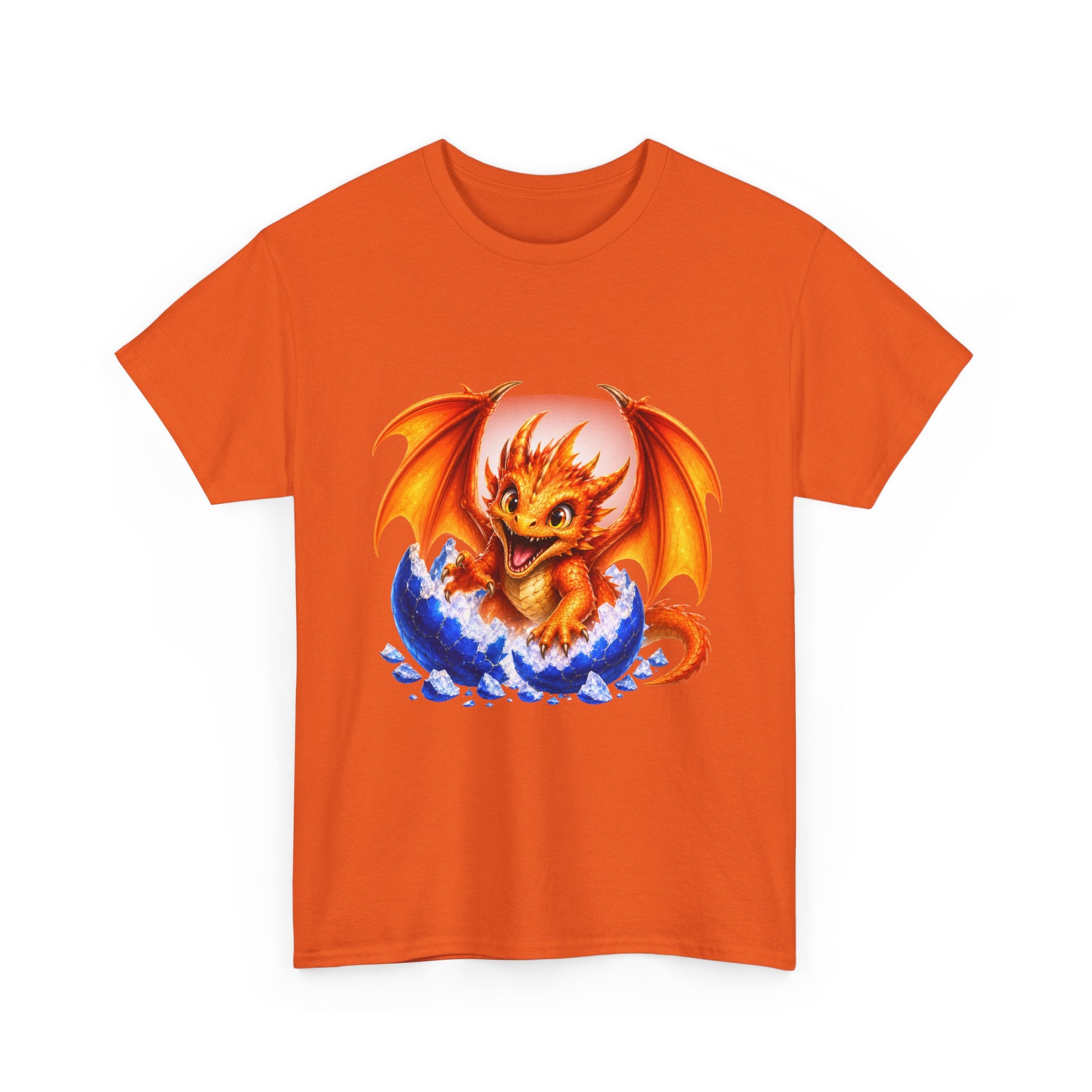 Dragon Hatchling T-Shirt — Cute Orange Baby Dragon Splash Design