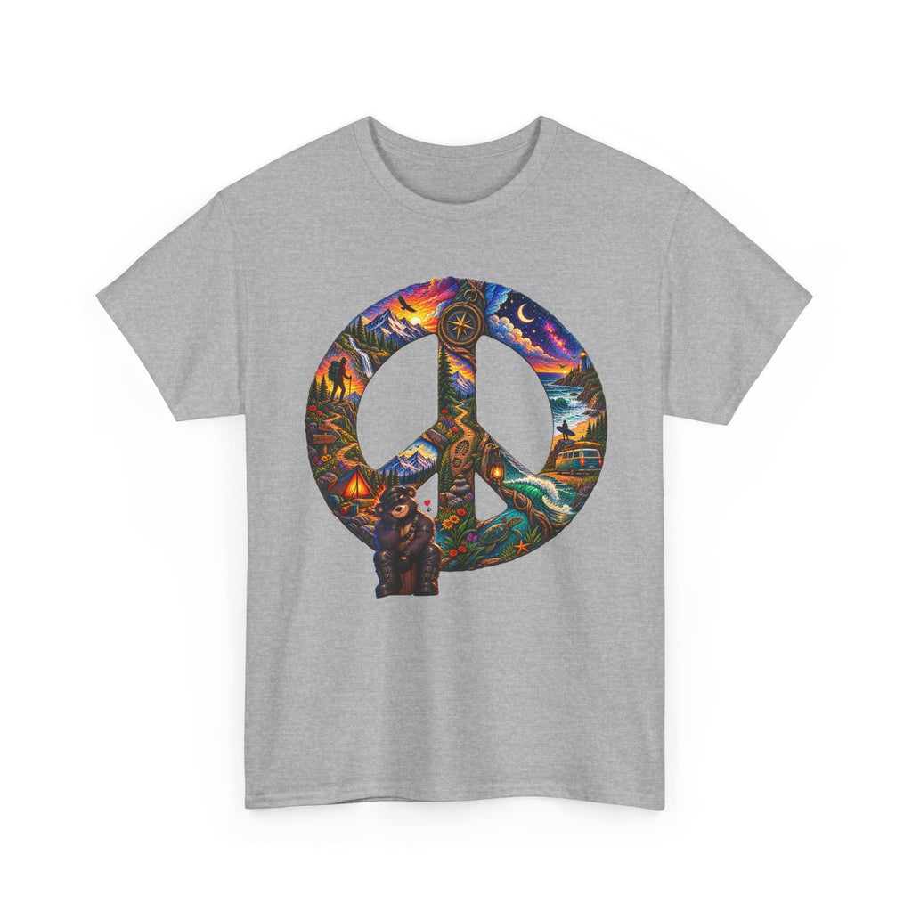 Peace Sign T‑Shirt — Psychedelic Nature Peace Symbol Tee