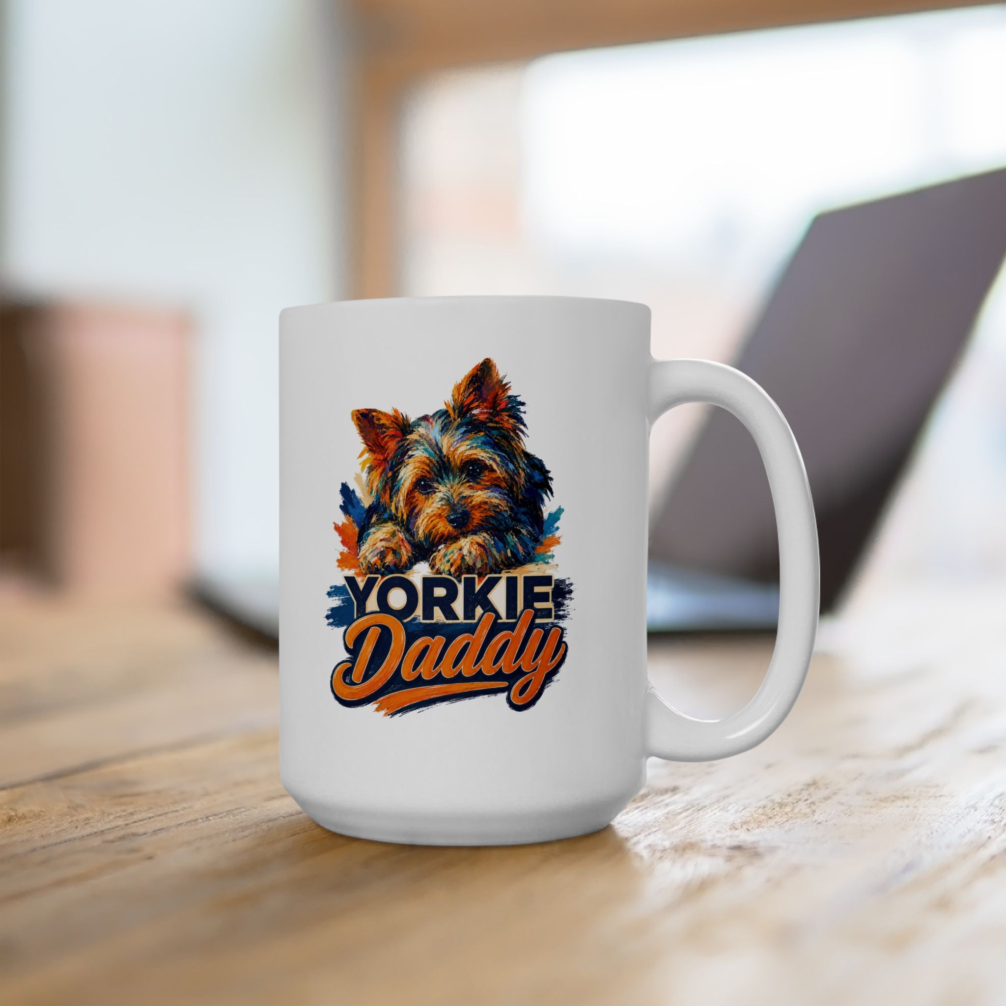 Autumn Dog Mom Ceramic Mug – Fall Leaves & Pup Coffee Cup (11oz, 15oz)