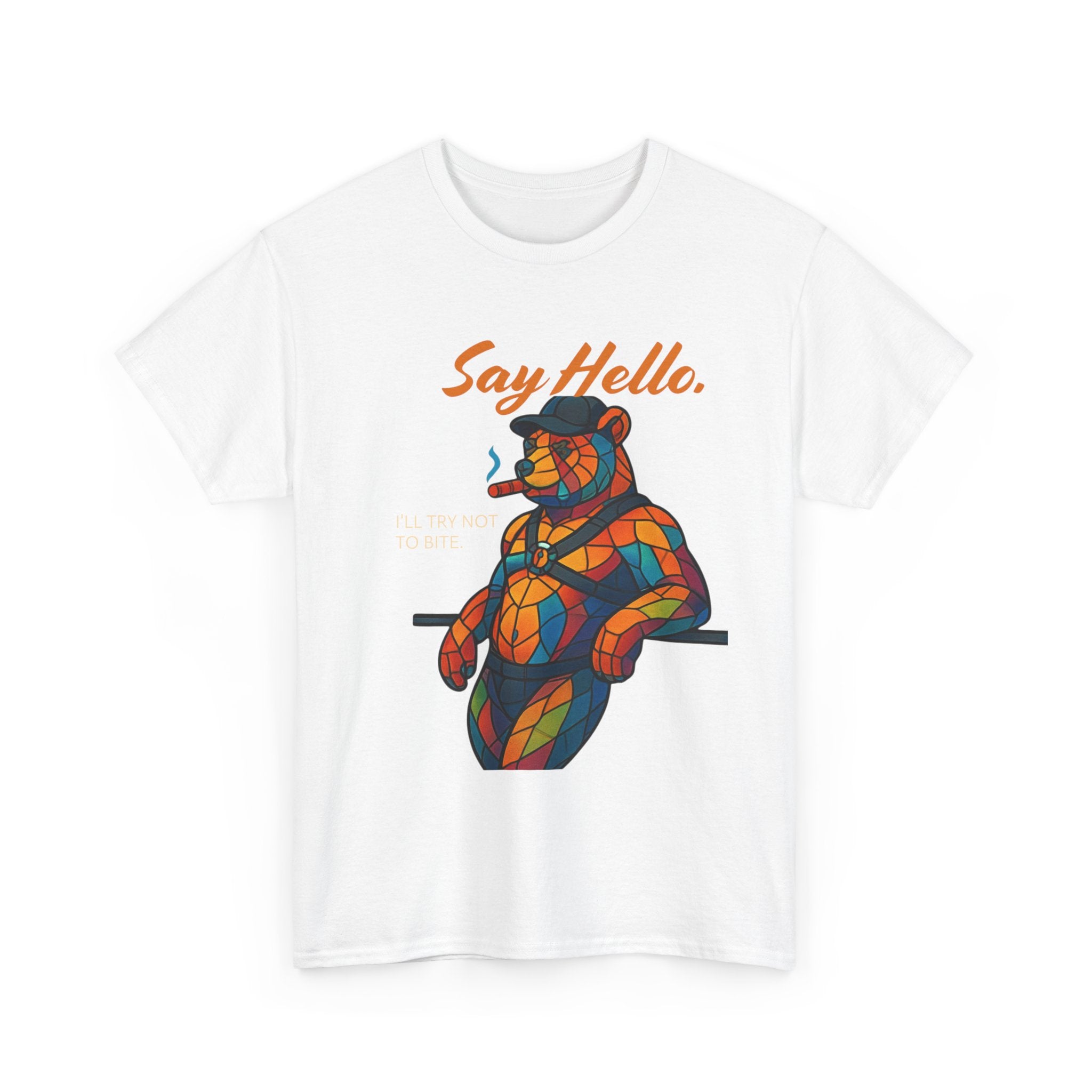 Bear Daddy Cigar Tee — "Say Hello, I’ll Try Not to Bite"