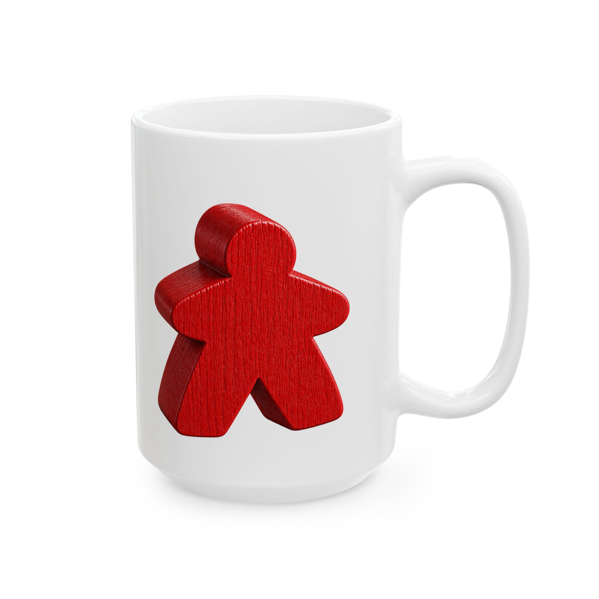 Red Meeple Coffee Mug | Board Game Lover Gift | Tabletop Gamer Mug | Funny Meeple Gaming Cup