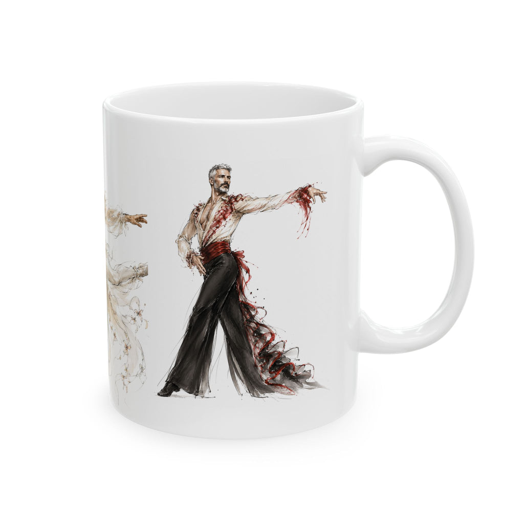 Ballet Dancers Ceramic Mug – Artistic Ballet Silhouette Coffee Cup (11oz/15oz)