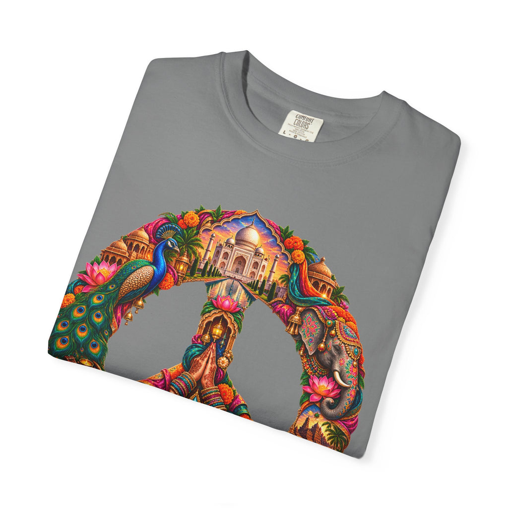 Peace Sign Floral T-Shirt — Colorful Boho Hippie Graphic Tee