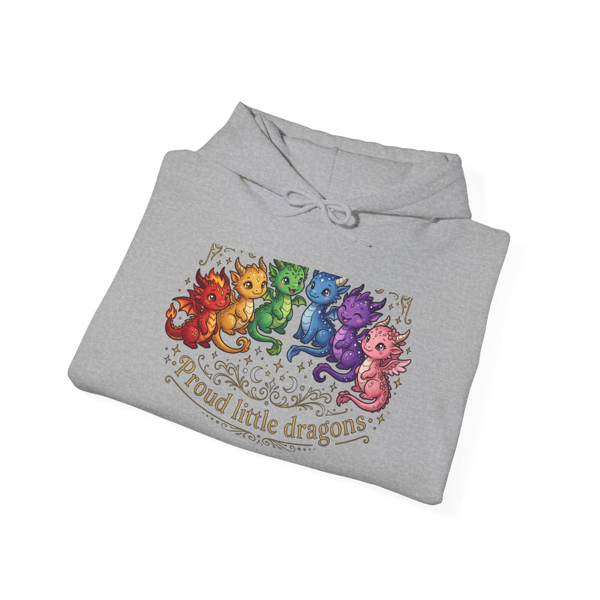 Proud Little Dragons Hoodie — Rainbow Cute Dragon Family Sweatshirt
