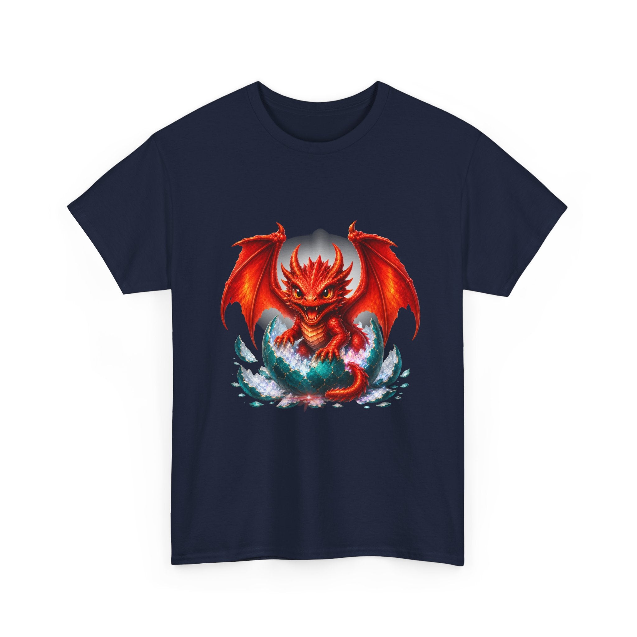 Dragon Hatchling T-Shirt — Cute Red Dragon Hatching Design