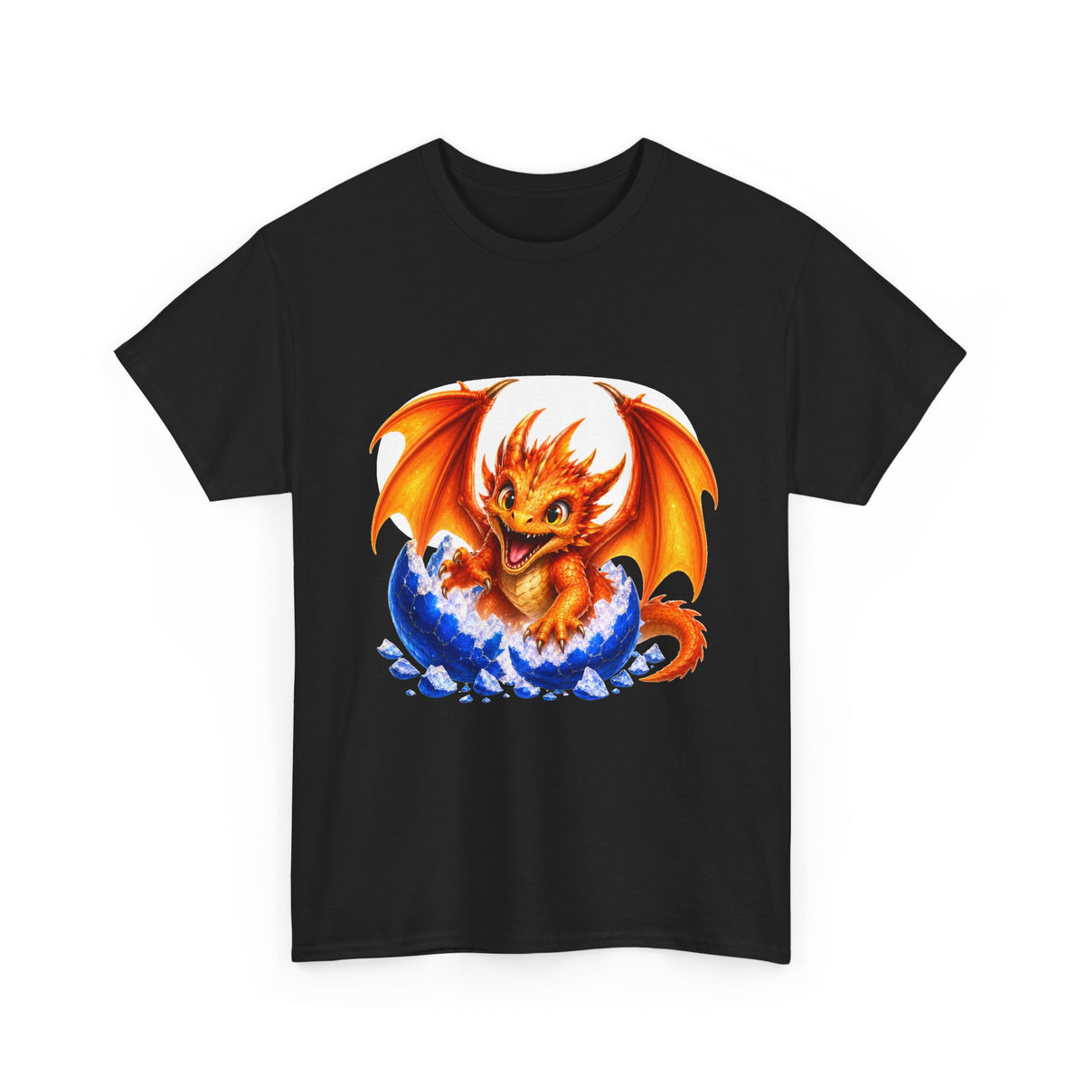 Dragon Hatchling T-Shirt — Cute Orange Baby Dragon Splash Design