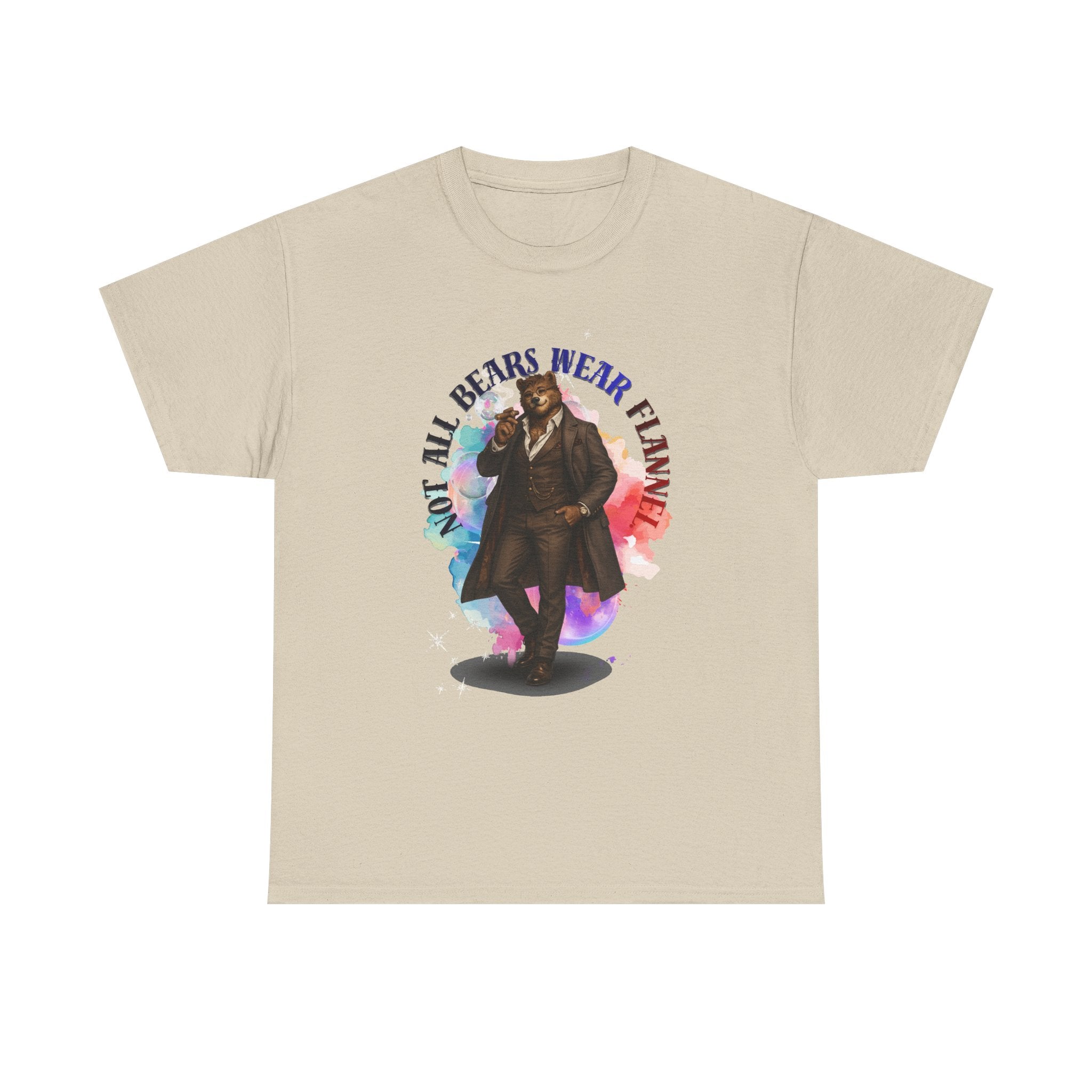 Bear Hunter Graphic Tee — "Not All Bears Wear Flannel" Vintage Outdoors T-Shirt