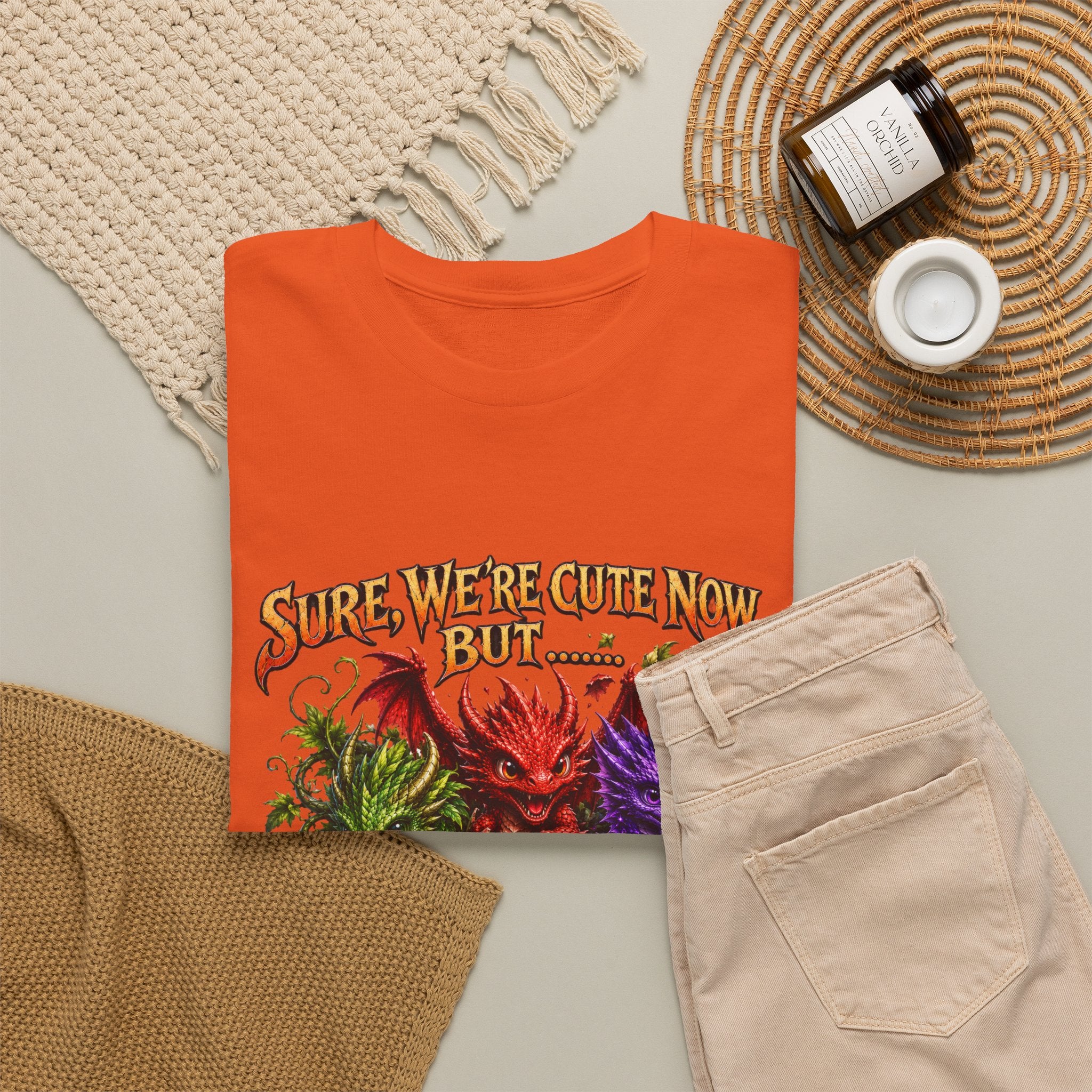 Cute Monster Trio T-Shirt – "Sure We’re Cute Now… Don’t Come For Us" Graphic Tee
