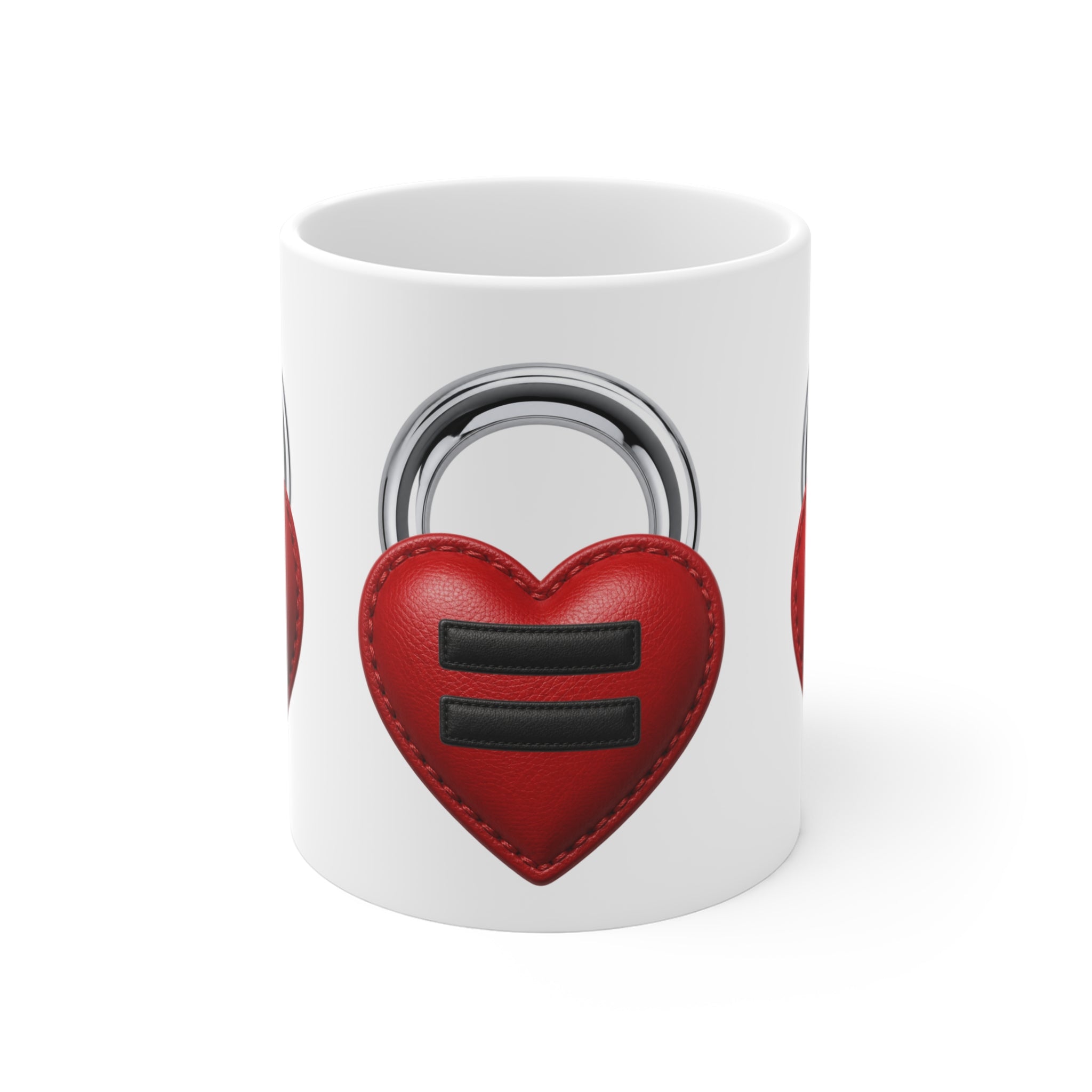 Equality Heart Lock Mug - 11oz LGBTQ+ Pride Love & Equality Coffee Cup