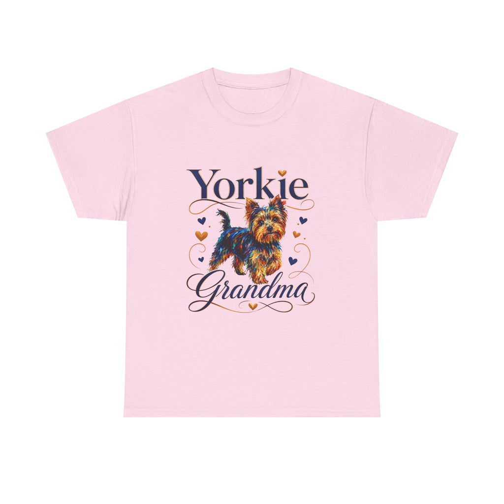Yorkie Grandma T-Shirt – Cute Yorkshire Terrier Mom Graphic Tee