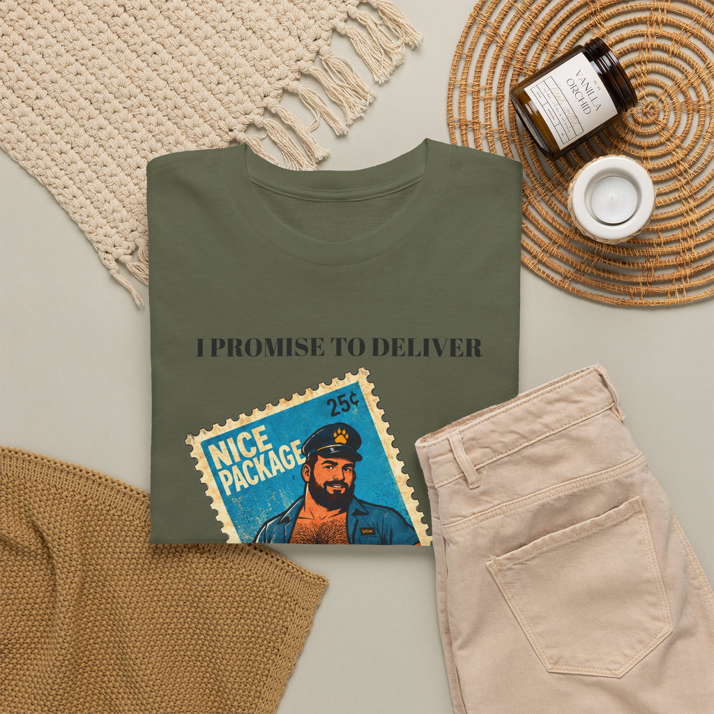 Gay Bear Shirt – Vintage Bear Pride Pin-Up T-Shirt, Retro Postage Stamp Art, LGBTQ Bear Culture Tee.