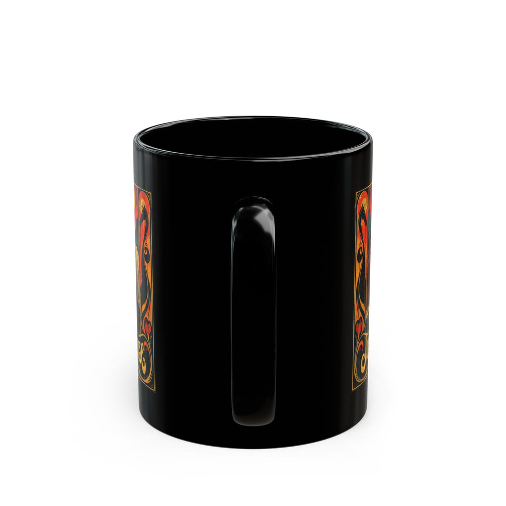 Horse Lover Coffee Mug – Equestrian Art Mug with Jewel Tone Horse Painting