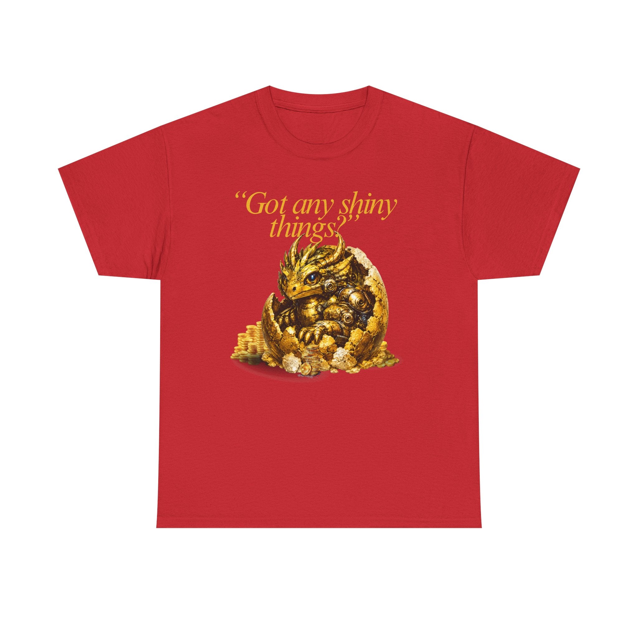 Gold Dragon Nugget Tee — "Got Any Shiny Things" Fantasy Graphic T-Shirt