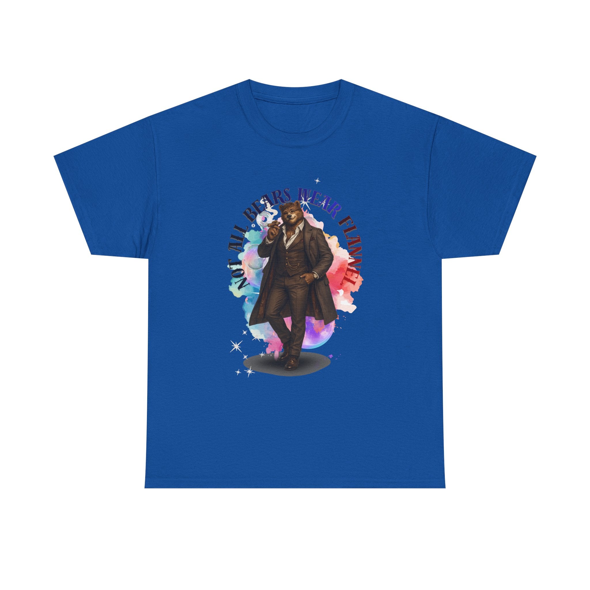 Bear Hunter Graphic Tee — "Not All Bears Wear Flannel" Vintage Outdoors T-Shirt