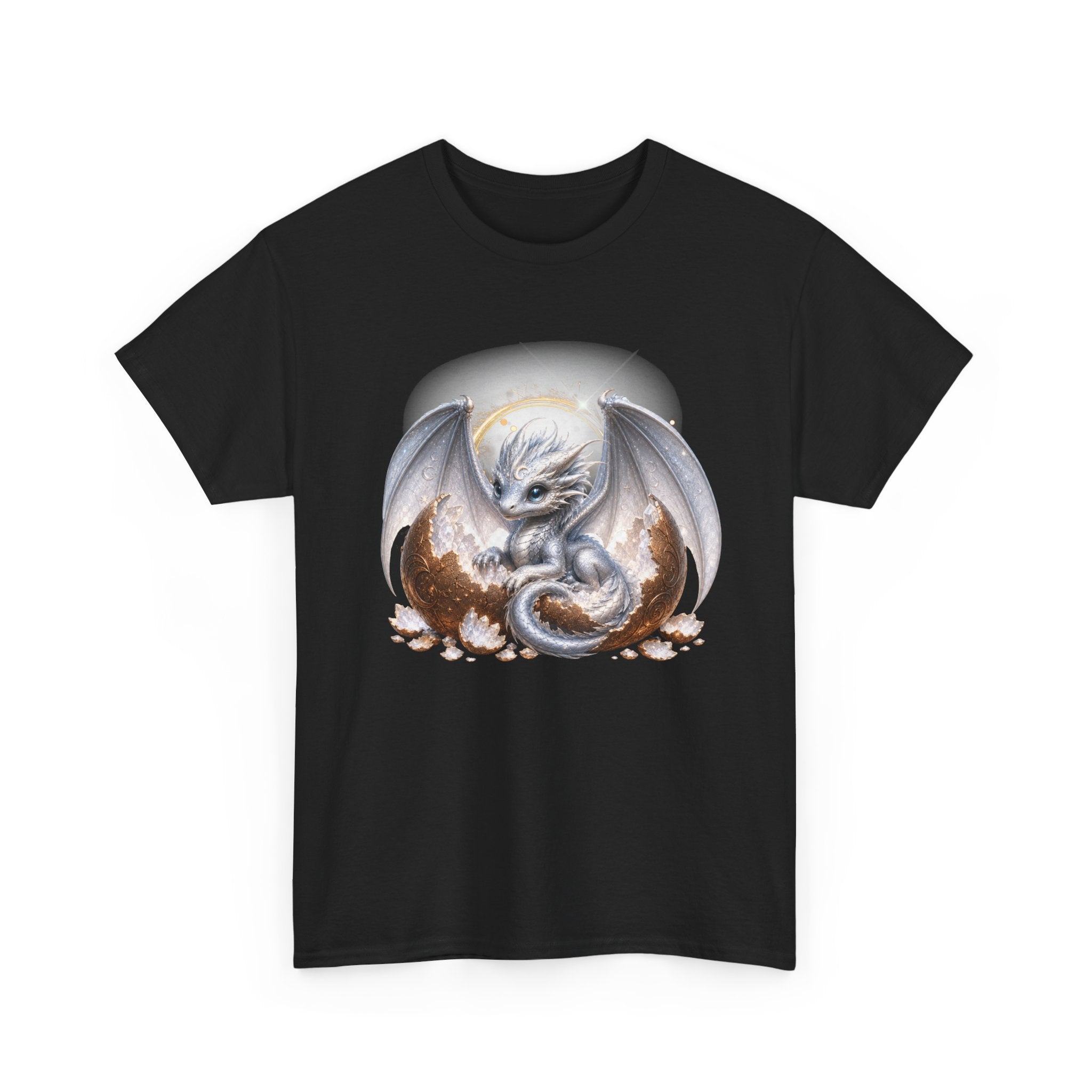 Fantasy Baby Dragon T‑Shirt — Cute Sleeping Dragon Illustration Tee