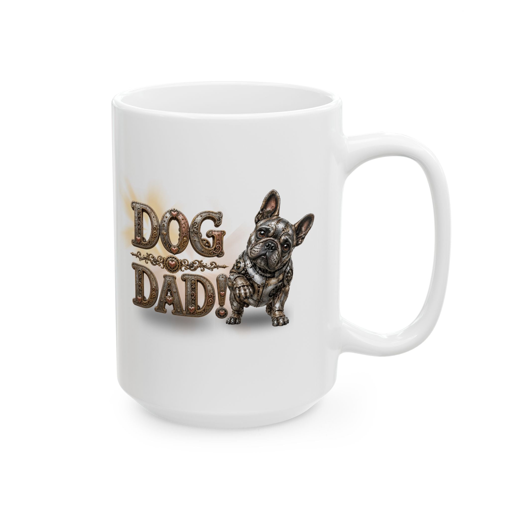 Bulldog Dad Ceramic Mug — Cute French Bulldog Father’s Day Coffee Cup (11oz/15oz)