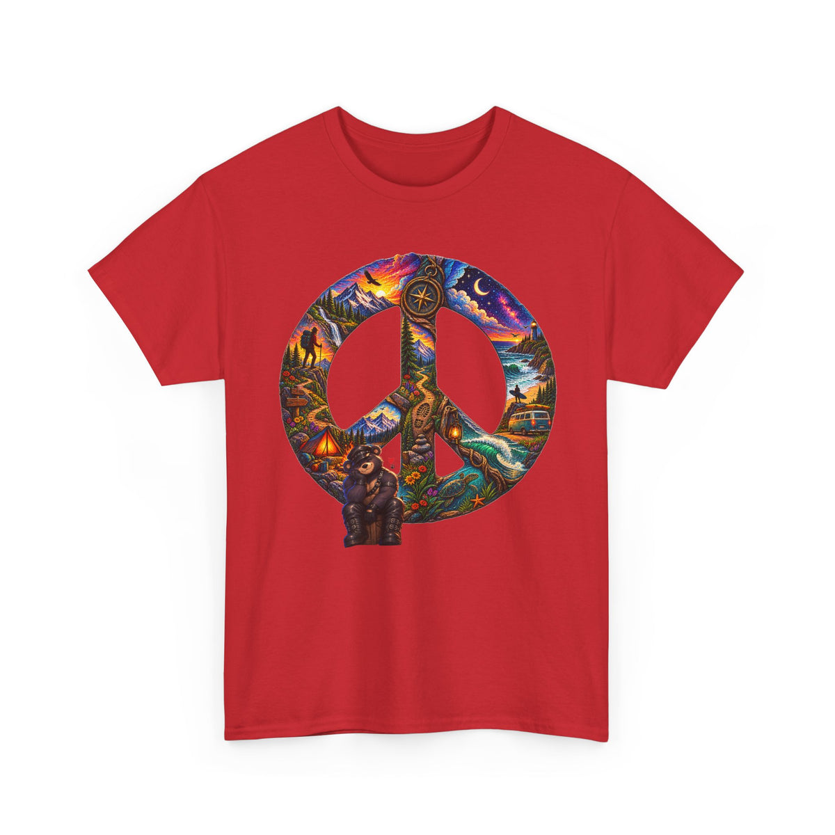 Peace Sign T‑Shirt — Psychedelic Nature Peace Symbol Tee