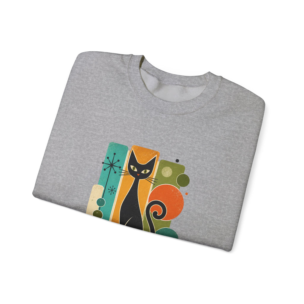 Meowdel Citizen Sweatshirt — Retro Cat Graphic Crewneck