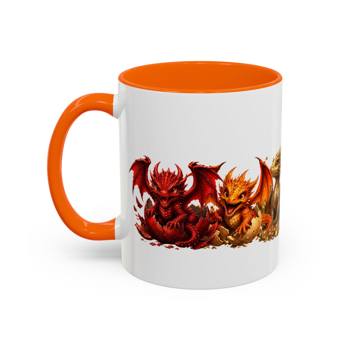 Dragon Element Accent Coffee Mug — Colorful Baby Dragon Lineup (11/15oz)