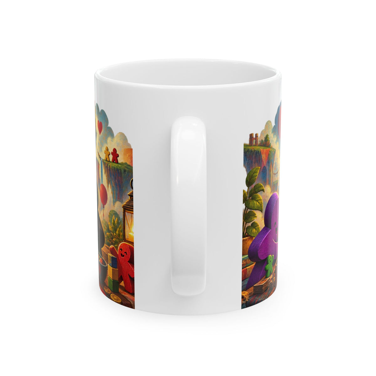Board Game Meeples Ceramic Mug – "My Meeples Have Meeples" Coffee Cup (11oz/15oz)