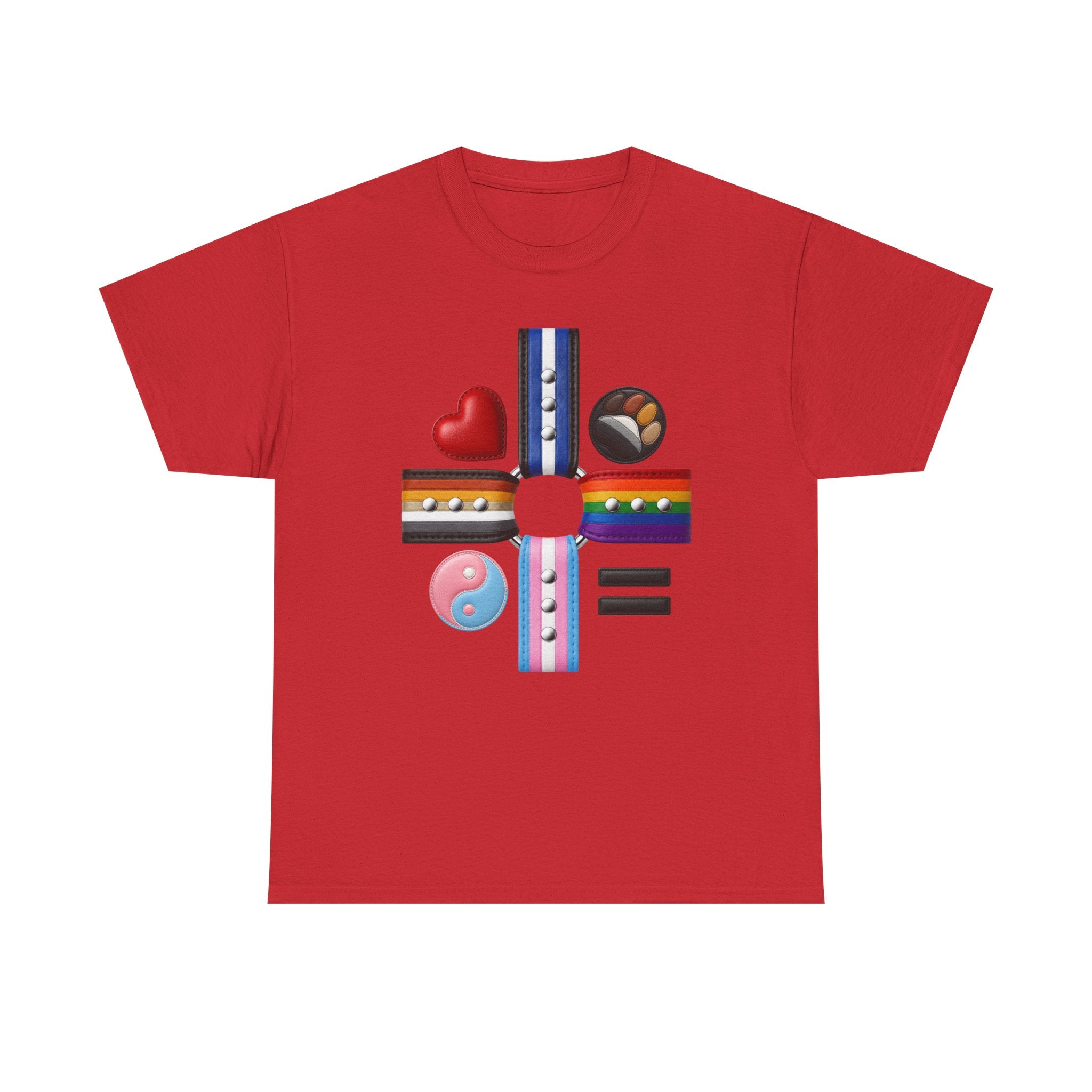 Equality Love Pride T-Shirt — Inclusive LGBTQ+ Flag Heart Design