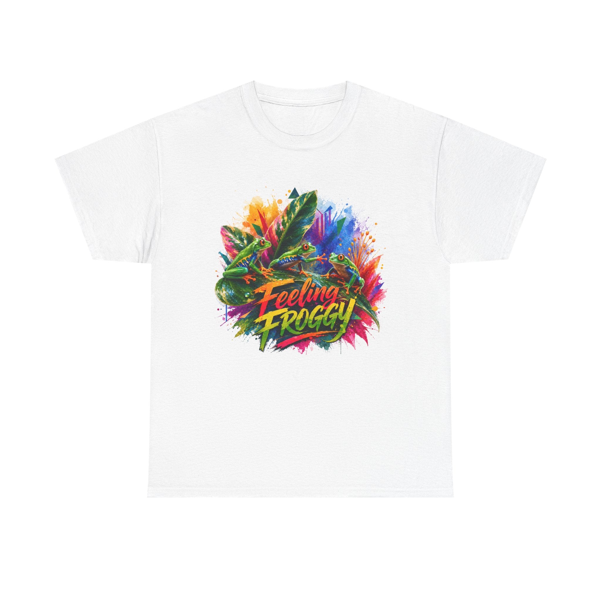 Feeling Froggy T-Shirt – Colorful Frog Graphic Tee