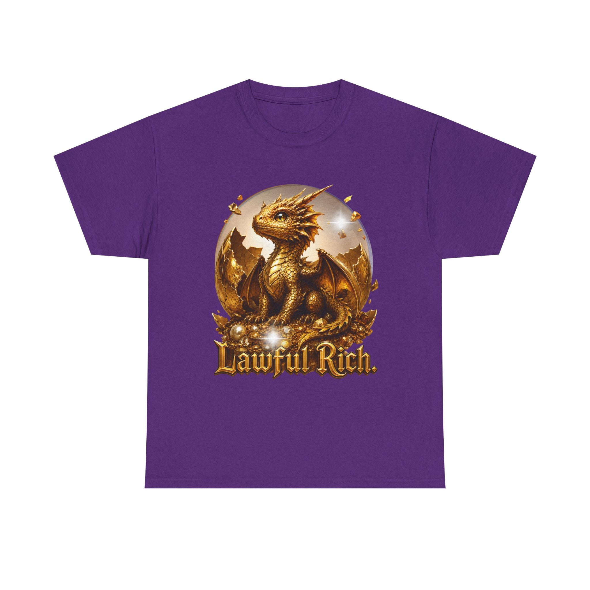 T-Shirt — "Lawful Rich" Gold Dragon Graphic Tee