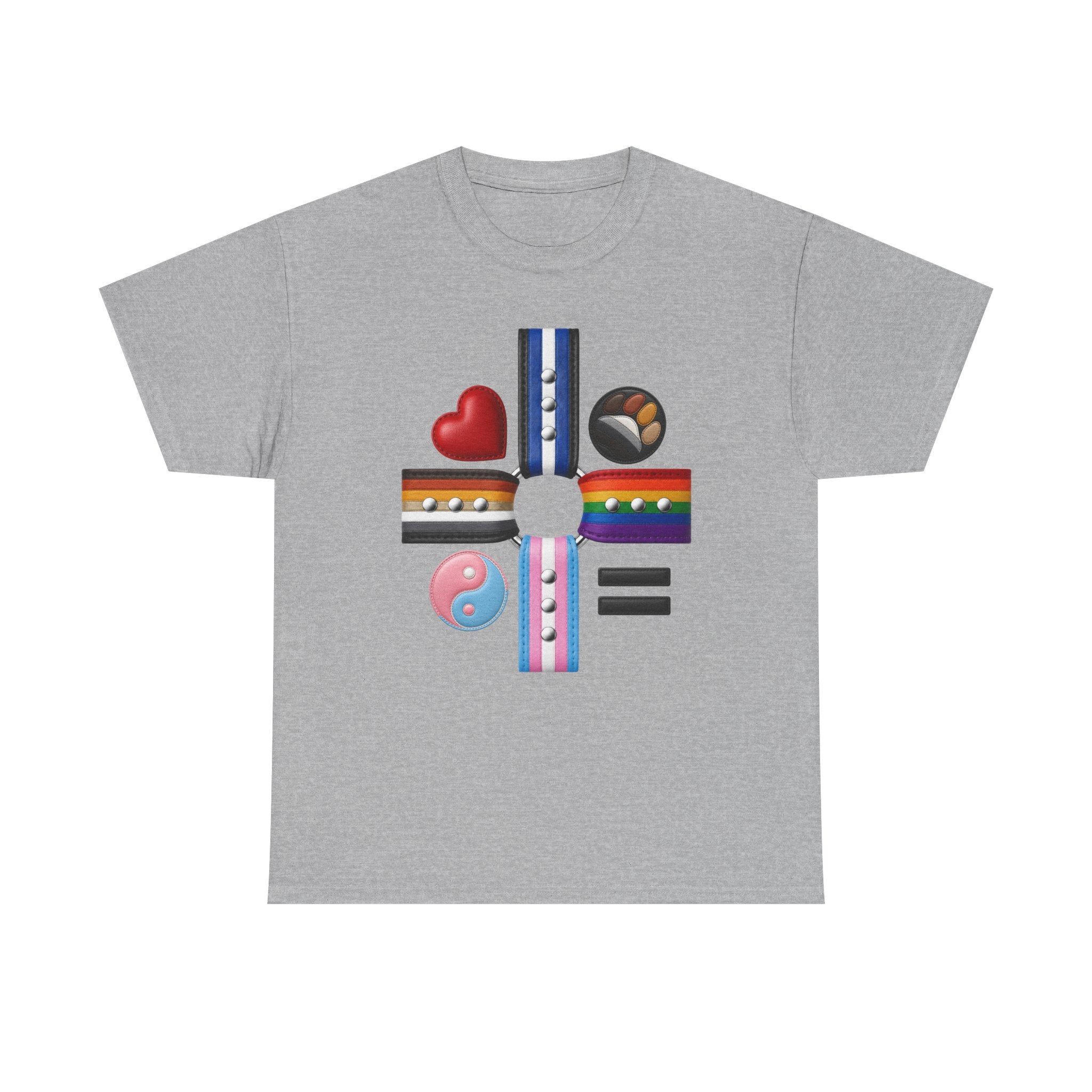 Equality Love Pride T-Shirt — Inclusive LGBTQ+ Flag Heart Design