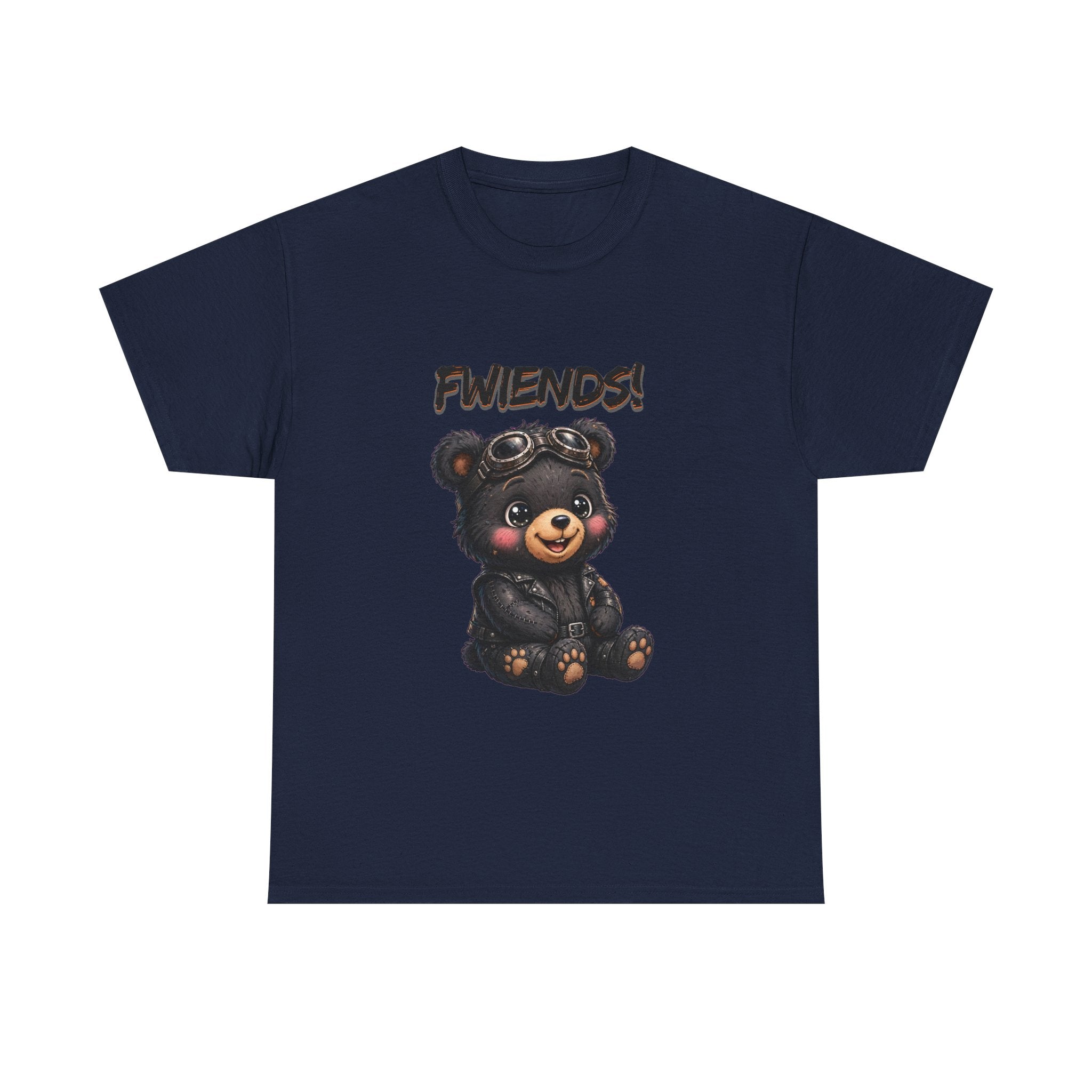 Bear 'Fwiends!' Graphic Tee — Cute Teddy Pilot T-Shirt for Kids & Fans