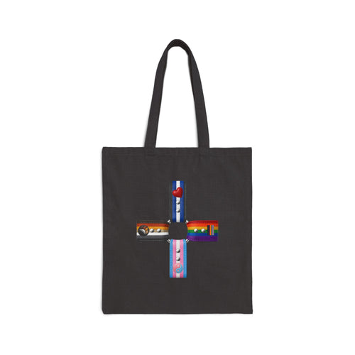 Canvas Tote Bag — Colorful Cross Collage Tote