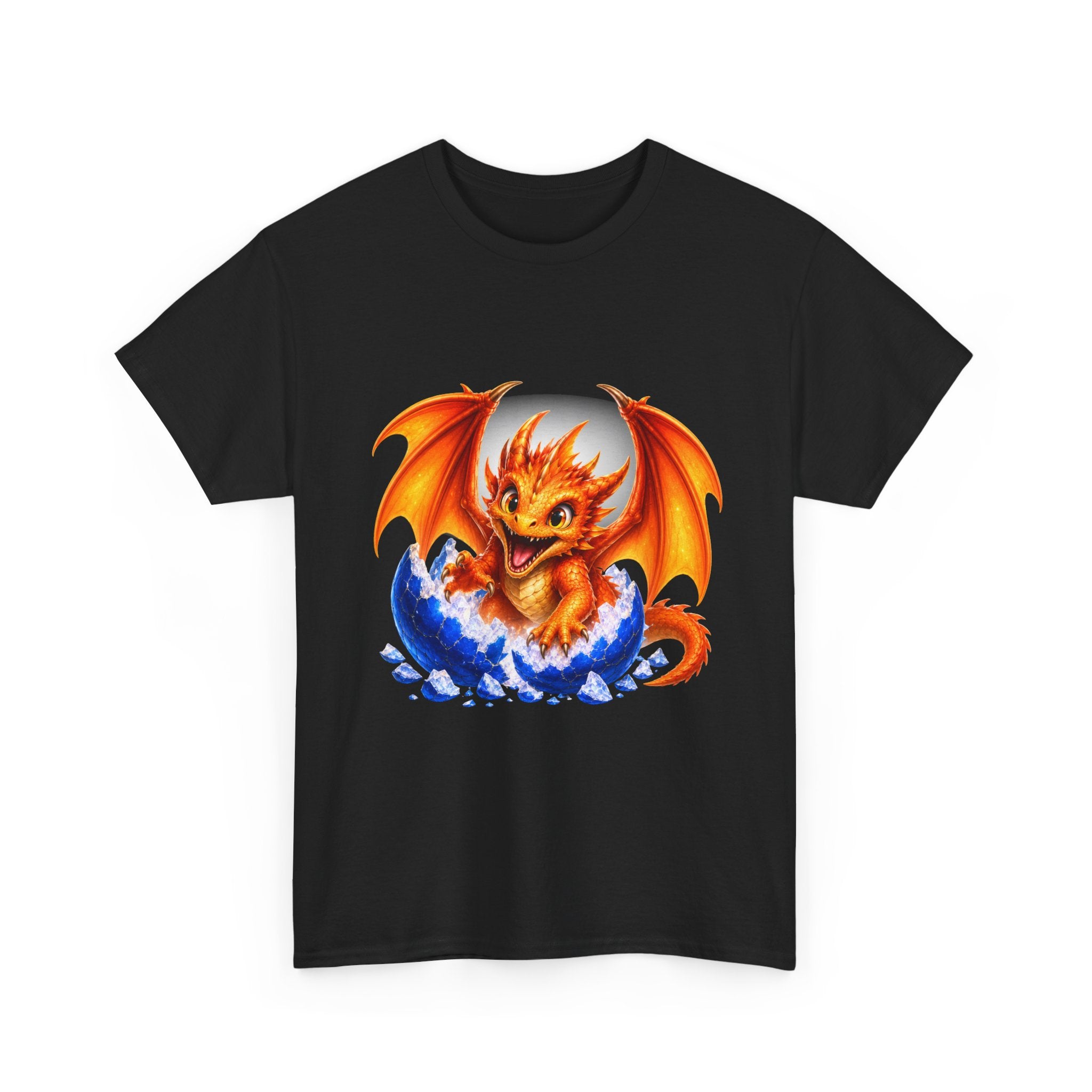 Dragon Hatchling T-Shirt — Cute Orange Baby Dragon Splash Design