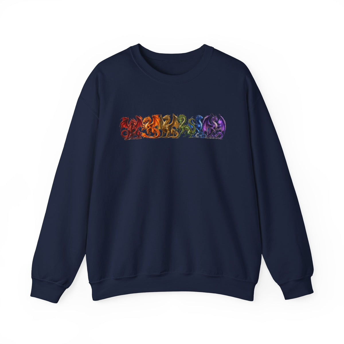 Rainbow Dragon Line Crewneck Sweatshirt