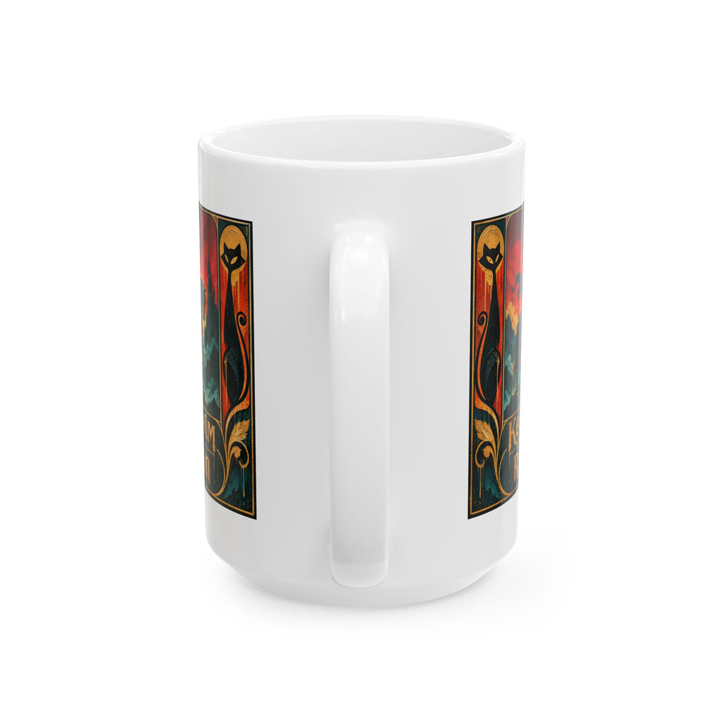 Horse Lover Coffee Mug – Equestrian Art Mug with Jewel Tone Horse Painting