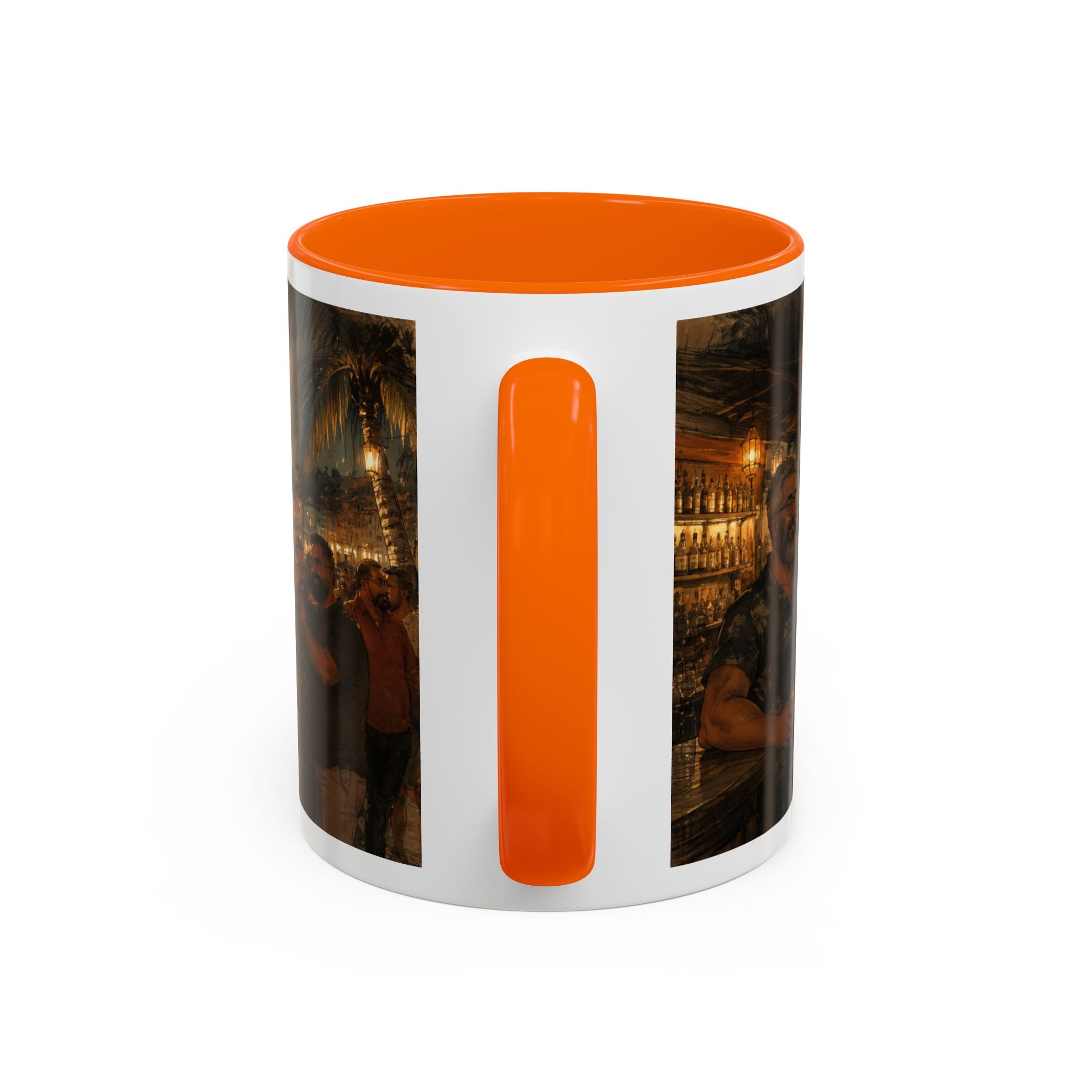 Tropical Night Market Coffee Mug — Moonlit Street Scene Accent Mug (11/15oz) This is a Bear community Bear event coffee Mug.