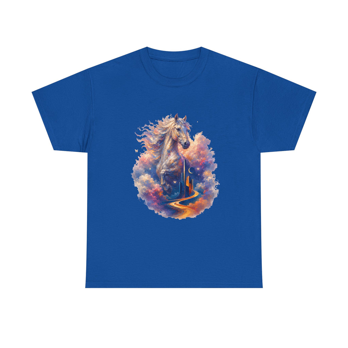 Majestic Horse Graphic T-Shirt | Colorful Fantasy Horse Tee | Gift for Horse Lovers | Equine Art Unisex Shirt