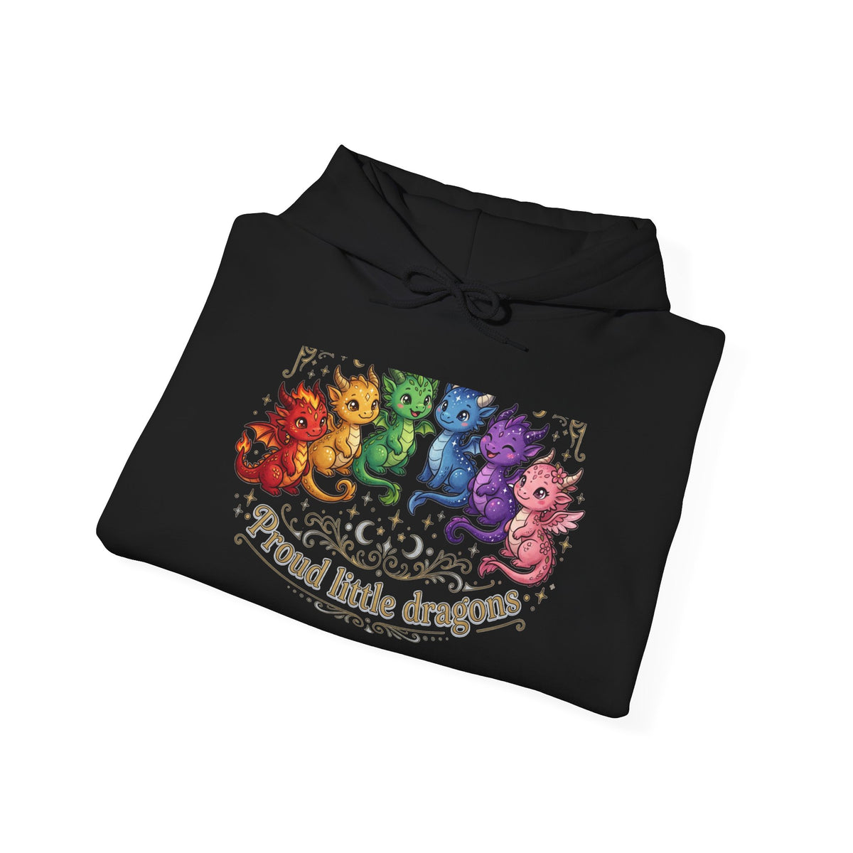 Proud Little Dragons Hoodie — Rainbow Cute Dragon Family Sweatshirt