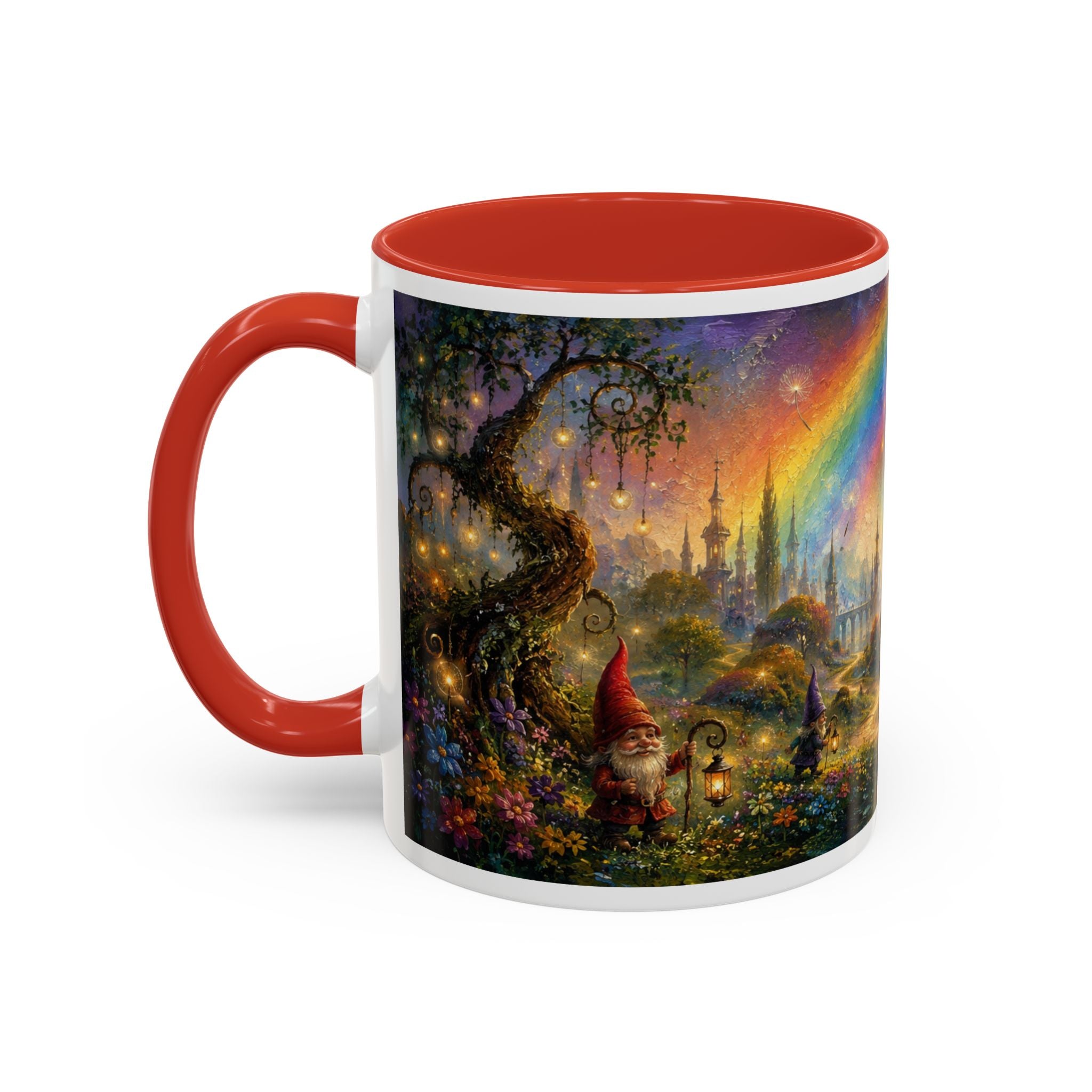 Fantasy Fairyland Coffee Mug — Rainbow Castle Magical Woodland Tea Cup
