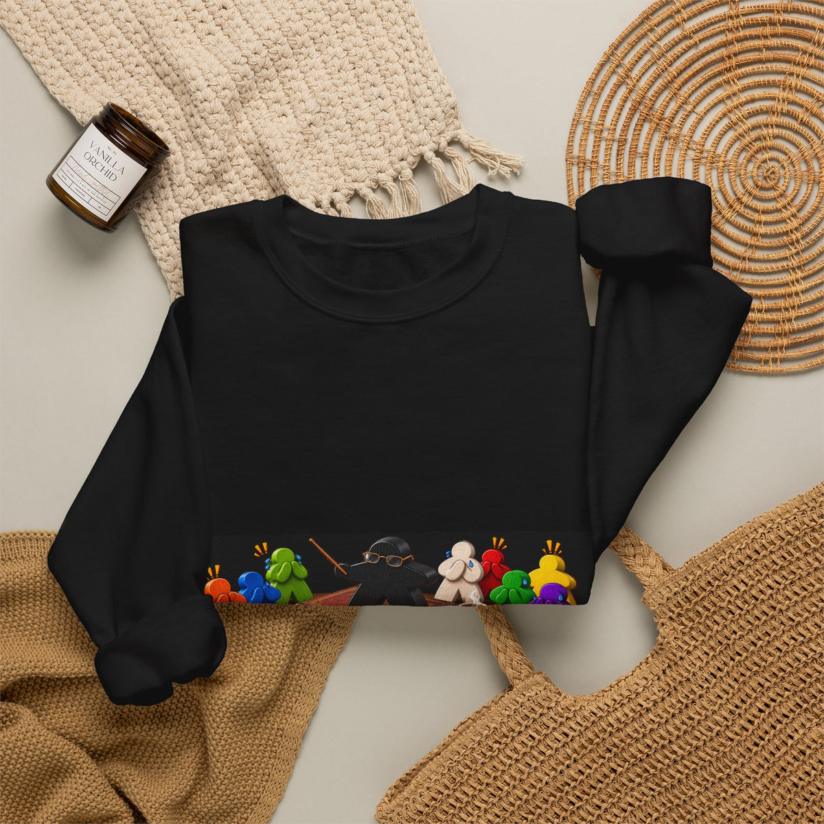 Crewneck Sweatshirt — "I Read the Rules, Fear Me" Among Us Gaming Graphic