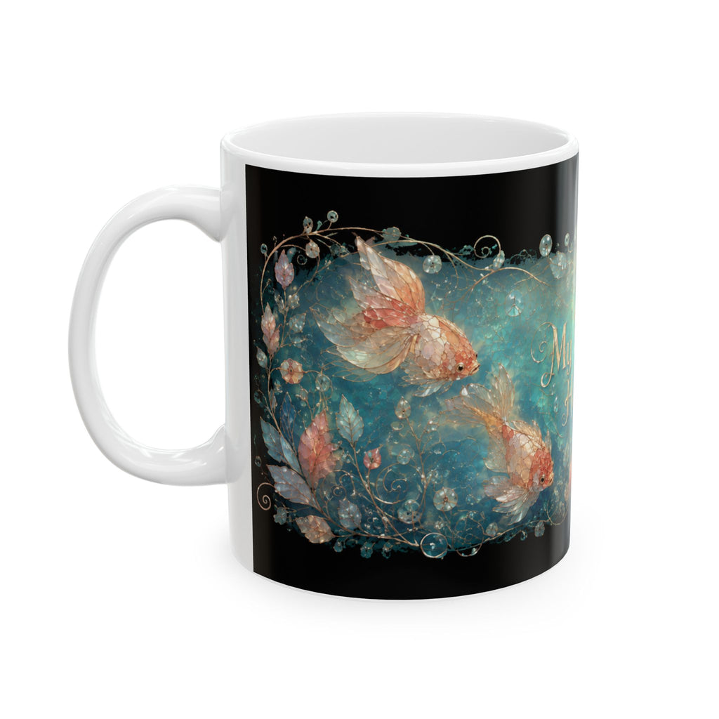 Mug — “My Therapist Has Fins” Mermaid Ceramic Coffee Cup
