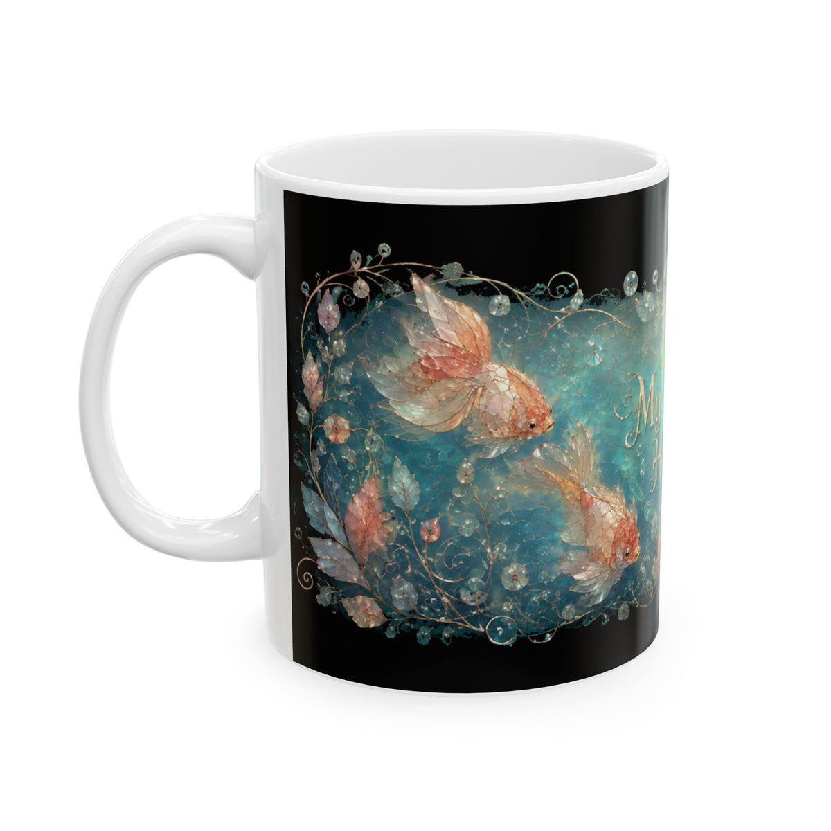 Mug — “My Therapist Has Fins” Mermaid Ceramic Coffee Cup