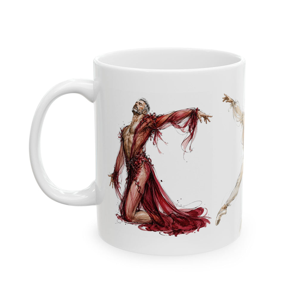 Ballet Dancers Ceramic Mug – Artistic Ballet Silhouette Coffee Cup (11oz/15oz)