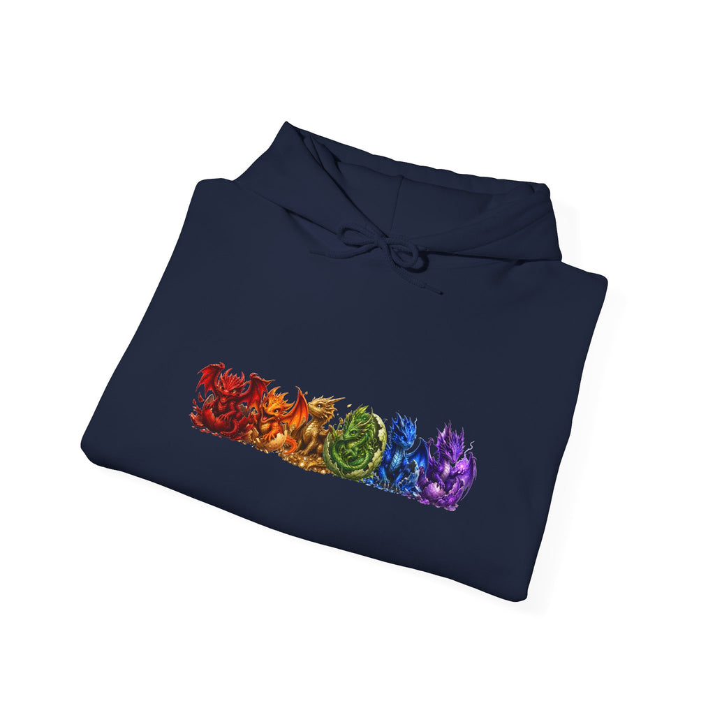 Rainbow Cat Row Hoodie — Colorful Paw Print Graphic Sweatshirt