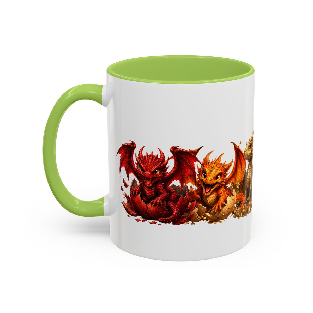 Dragon Element Accent Coffee Mug — Colorful Baby Dragon Lineup (11/15oz)