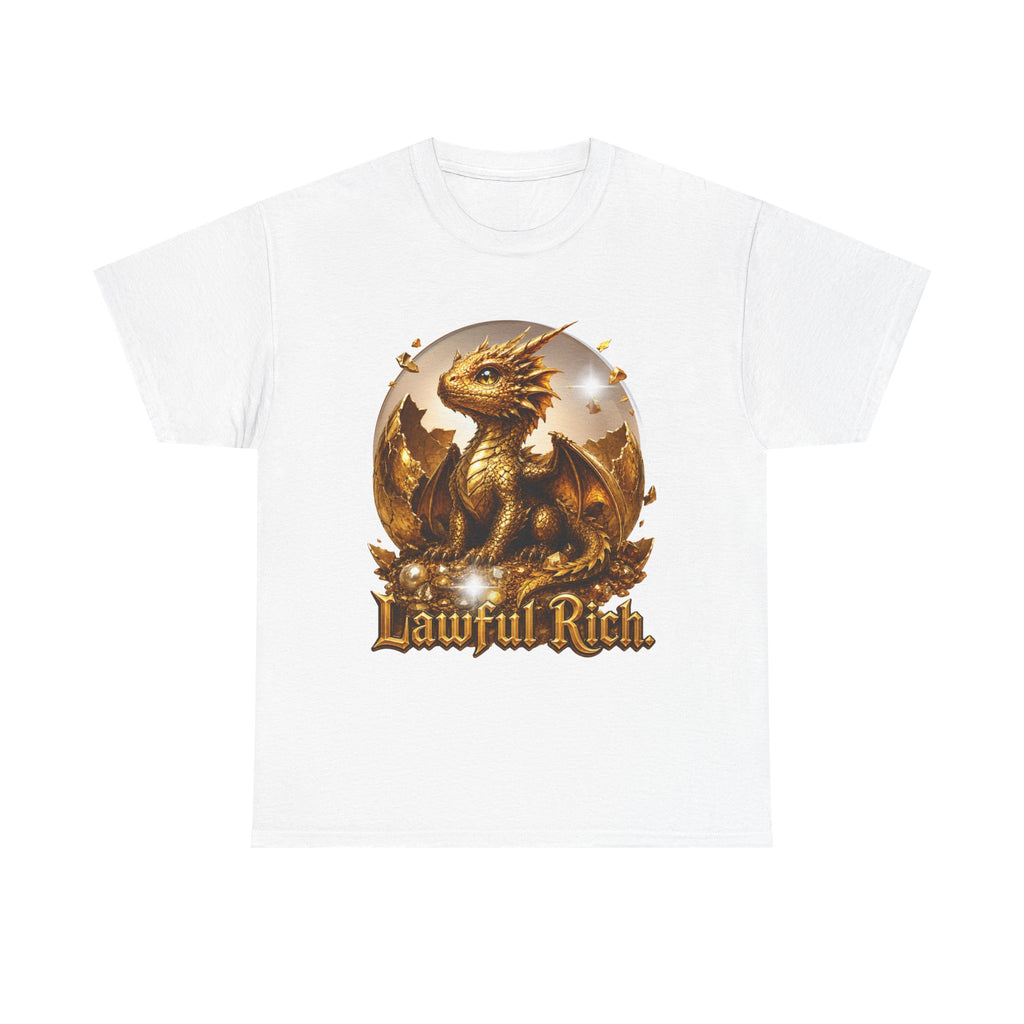 T-Shirt — "Lawful Rich" Gold Dragon Graphic Tee