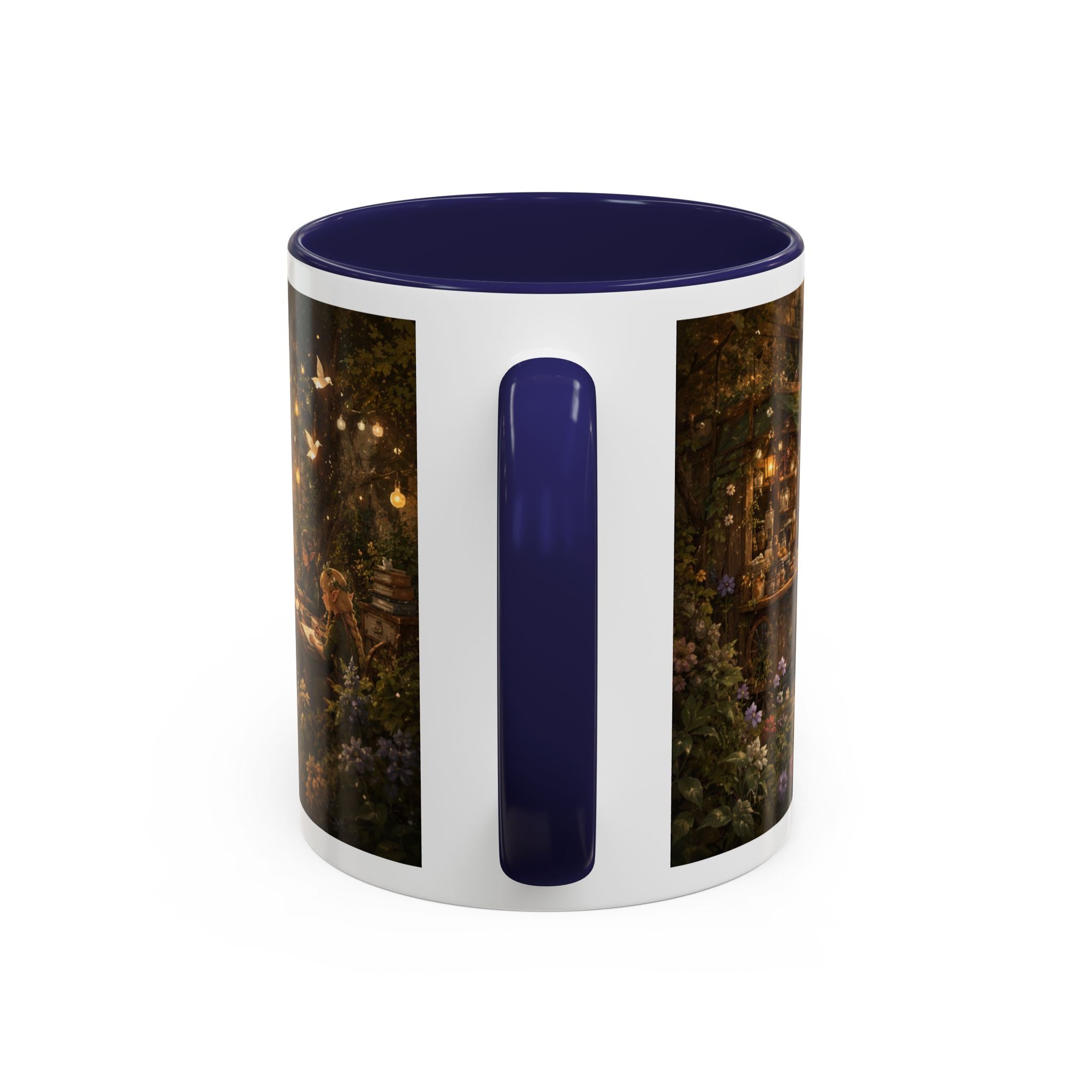 Whimsical Woodland Café Accent Coffee Mug — Cozy Fairy Tale Scene (11/15oz)